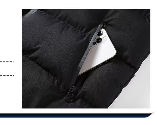 Giacca termica in velluto da uomo, autunno e inverno, con gilet impermeabile con cerniera_voghion.com