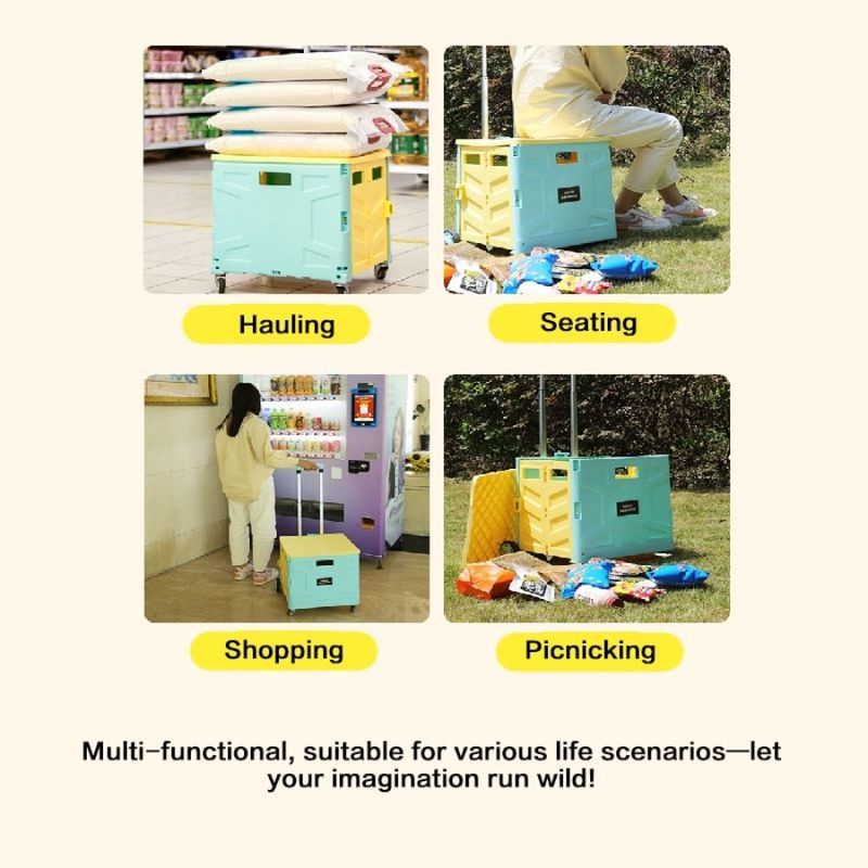 Trolley Portable Lid Trolley No 360 Shopping Box Trolley Swi Trolley Portable Resistant Wear Trolley Noise Folding With Rolling_voghion.com