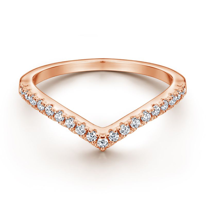 Set di anelli simmetrici con diamanti - Anelli impilabili in argento sterling 925 (3 pezzi)_voghion.com