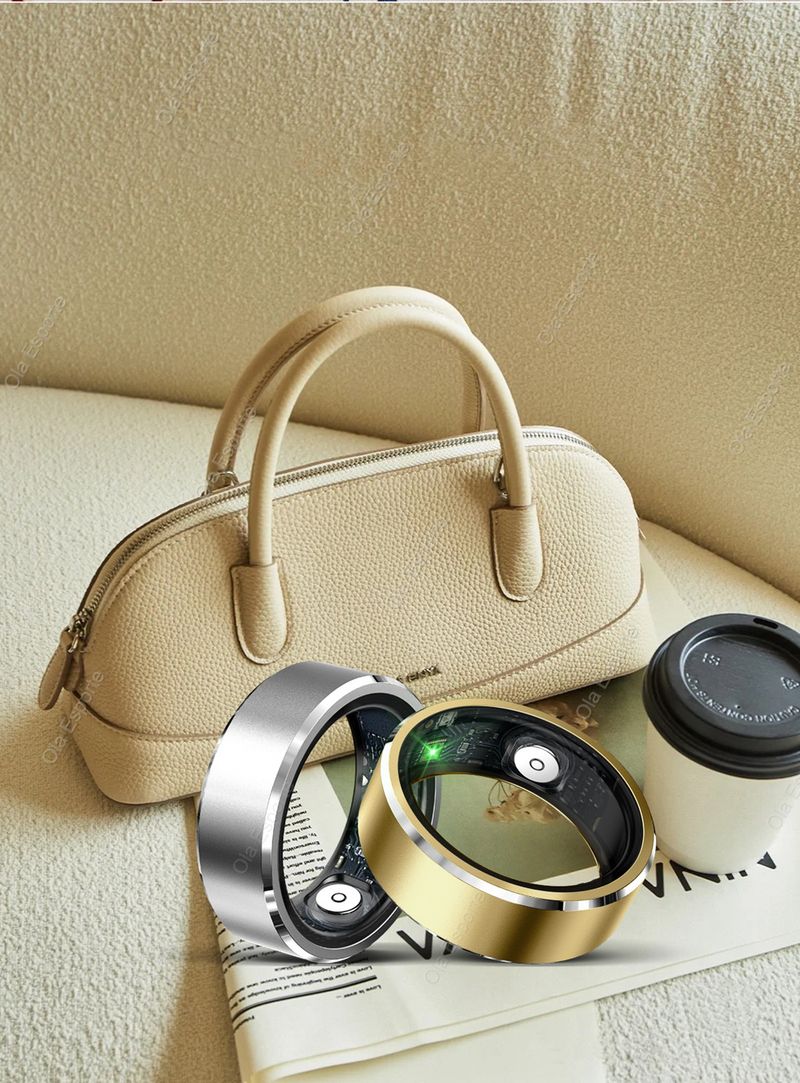 Neuer rosa Smart Ring 2025 Männer Frauen Gesundheit Herzfrequenz Blutsauerstoffmonitor Smartring IP68 & 5ATM wasserdicht, Multisport-Modus-Ring_voghion.com