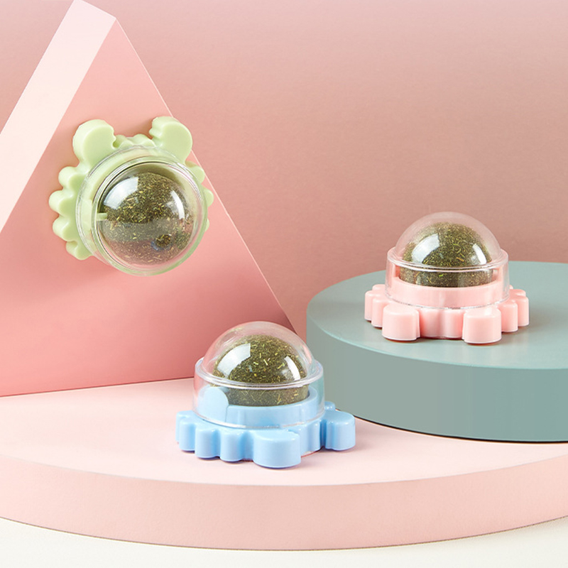 3 Pcs/Set For Cat Catnip Toys With Lid Interactive Toy Teeth Cleaning Mint Ball_voghion.com
