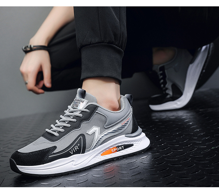 Gli studenti più popolari alla moda dell'autunno e dell'inverno iniziano la scuola National Tide Scarpe da uomo con doppia cucitura in pelle a rete Produttori W_voghion.com