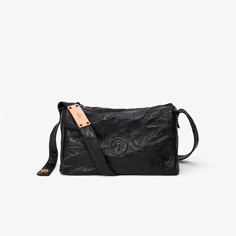 GROTTO Borsa a tracolla unisex nera media piccola mini grande capacità, unisex ..._voghion.com