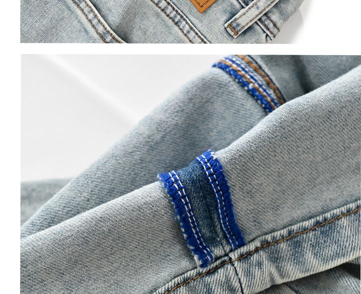 Men’s Light Blue Denim Shorts – Stretch Comfort, Casual Luxury, Summer Essential (28-38)_voghion.com