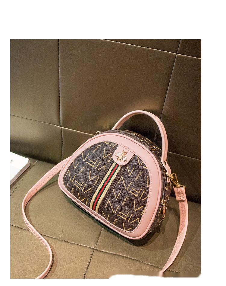 Sac à main femme 2023 nouvelle lettre impression abeille ruban messager sac à bandoulière mode décontracté sac de téléphone portable sac pour femmes_voghion.com