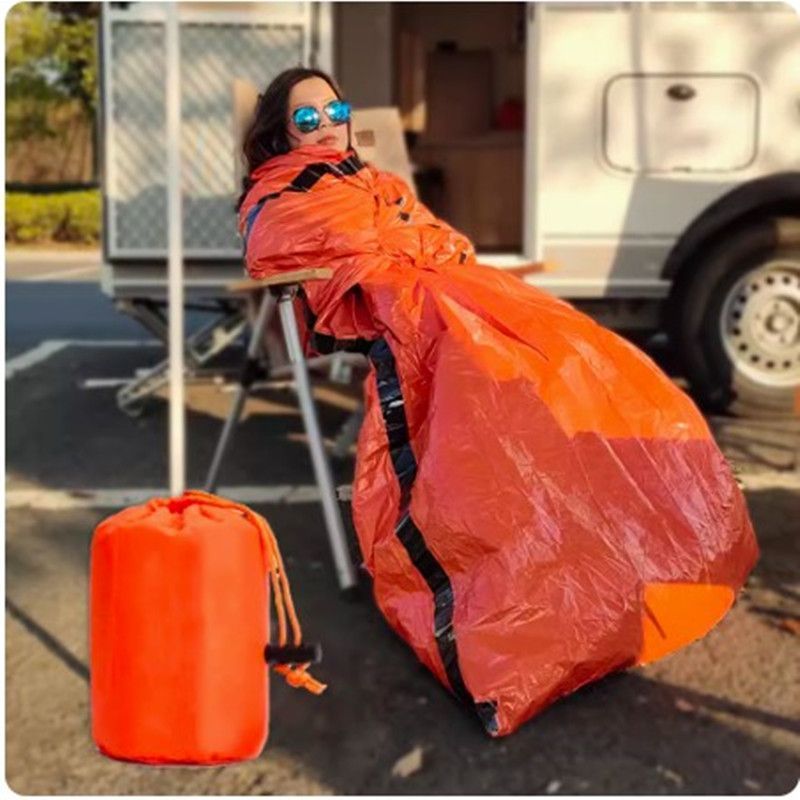 Schlafsack, Notfallisolierung, Wärme im Freien, Erste-Hilfe-Decke, Lebensrettung, Überleben, Camping, tragbares Zelt,_voghion.com