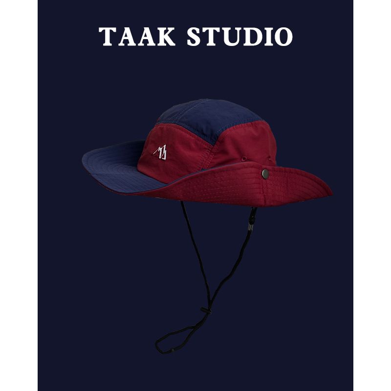 Nouveautés Nouvelle couleur assortie Pêcheur Femmes Été En Plein Air Tissu à séchage rapide Respirant Soleil Alpinisme Camping Seau Chapeau_voghion.com