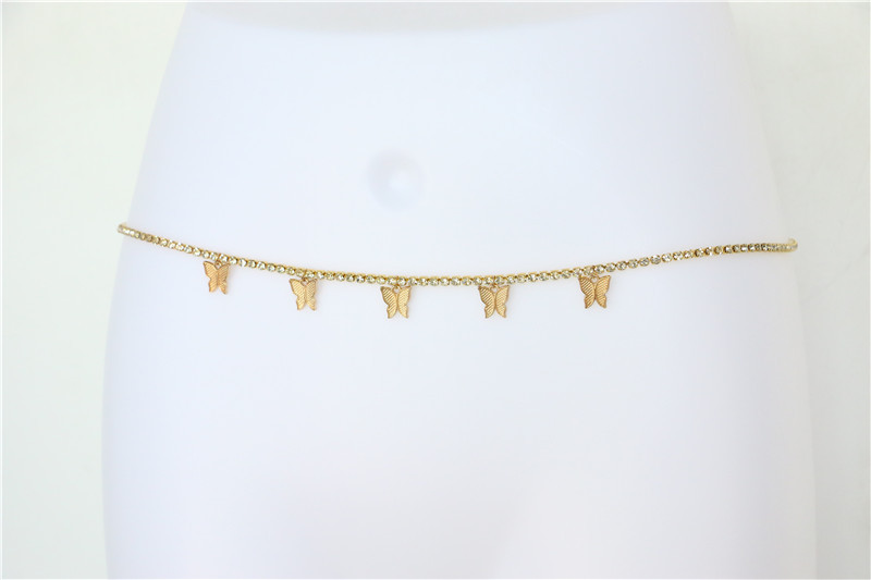 Ornamento della vita della catena della vita della catena della vita della catena del trapano di fila singola del pendente della farfalla del strass di personalità di modo_voghion.com