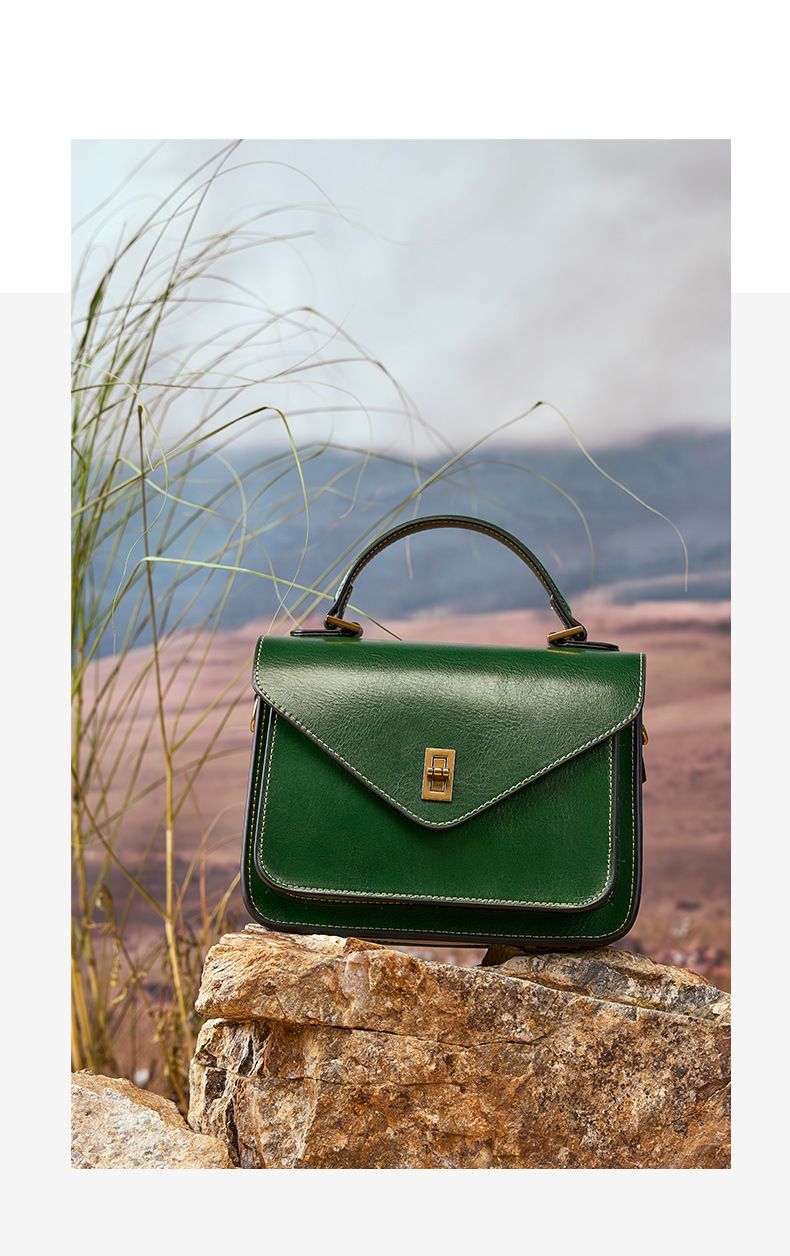 Bag Genuine Leather Vegetable Tanned Cowhide New Style Advanced Simple Fashion Temperament Women's Bag Handbag Single Shoulder Messenger_voghion.com