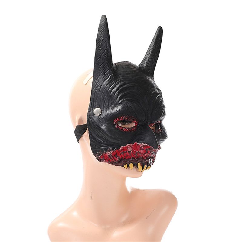 Halloween Easter Horror Trick Haunted House Mask Ghost Head Simulation Red Eye Rotten Mouth Hood Ghost Face_voghion.com