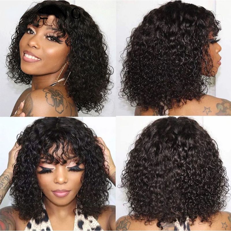 Haarverlängerungen Perücken Kleine Locken Lange Locken Haar Explosion Kopf Rebecca Echthaar Perücke Perücken Kopfbedeckung_voghion.com