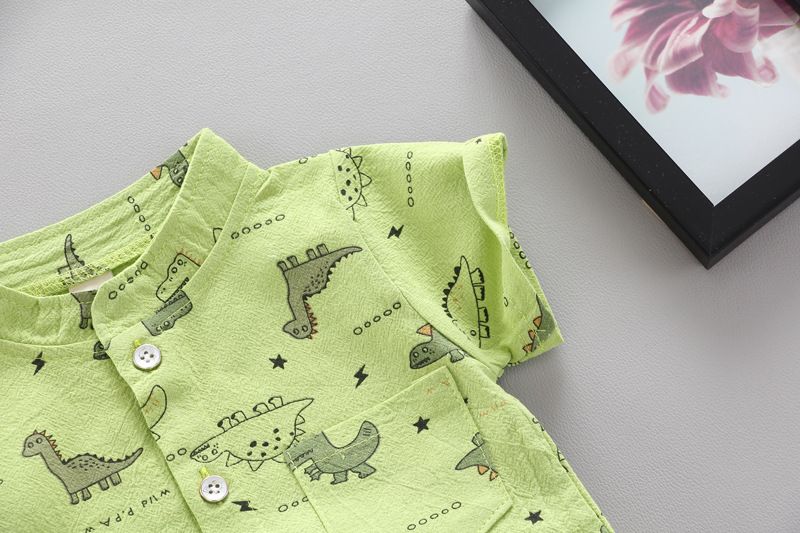 Mutter & Kinder Junge Baby Kurzarm Anzug Kinder Sommer Personalisierte Hemd Shorts Zwei Stück Anzug_voghion.com