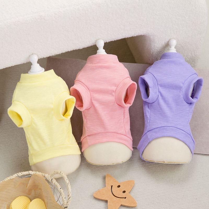 Abbigliamento per cani Primavera/Estate Orsetto Teddy Canotta per animali domestici 24 T-shirt dinamica a tre colori_voghion.com