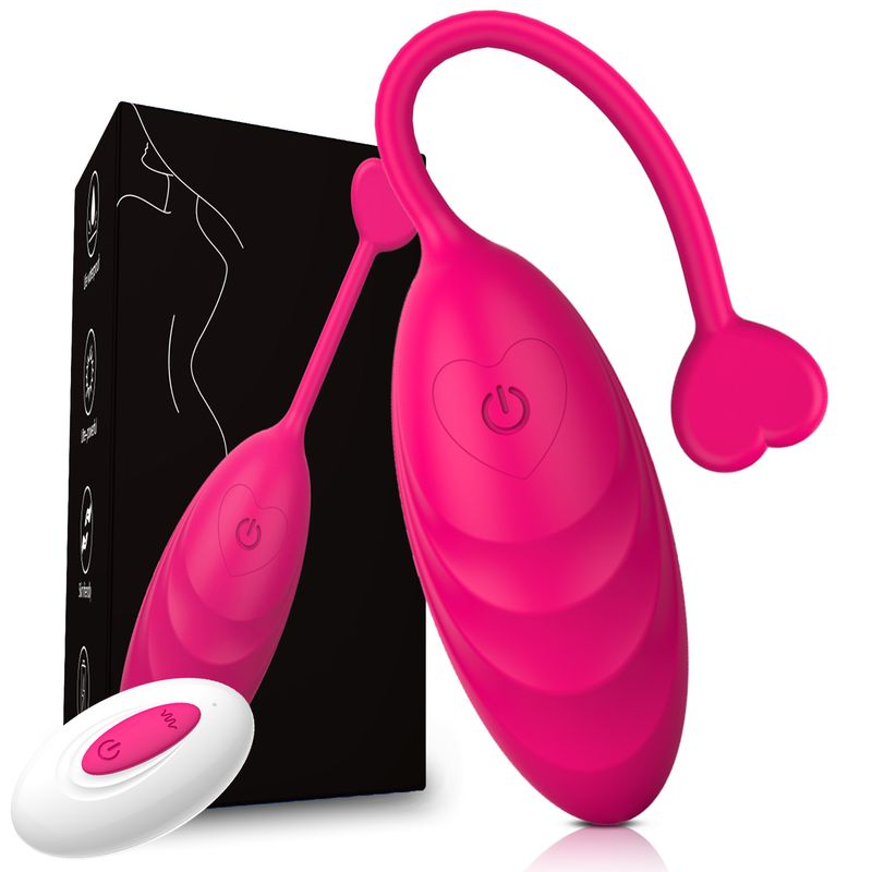 Draadloze afstandsbediening Tadpole Fun Hartvormig Springend Ei Vrouwelijke Masturbatie Vibrator_voghion.com