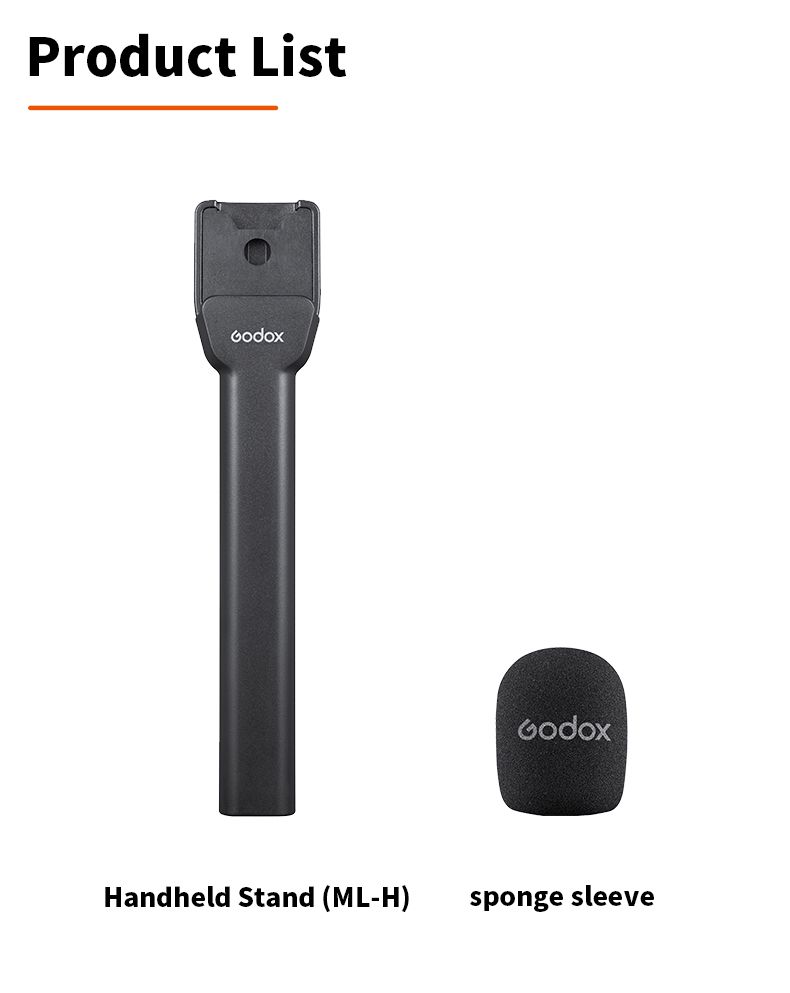 ML-H Wireless Handheld Stand Handle Grip Bracket for Godox Movek M1/M2/UC1 Professional Microphone_voghion.com