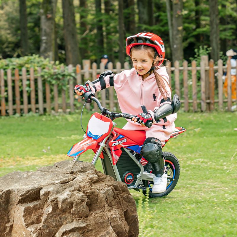 MX-E150 12 Inch For 3-6 Year Old Children Off-road Racing, Maximum Speed 13km/h 150W Mid-mounted Brushed Motor Cruising Range 10km Rear Mechanical Disc Brakes And Spring Shock Absorbers._voghion.com