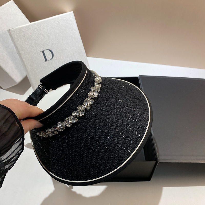 Fragrant Feng Shui Diamond Light Luxury Empty Top Fashionable French Celebrity Style Small Crowd Weaving Sun Protection_voghion.com