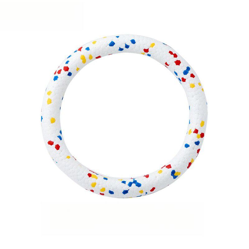 Juguete de entrenamiento para perros ETPU flotante resistente al agua, mordedor para cachorros, molar, masticable, suministros para mascotas, anillo redondo interactivo para tirar._voghion.com
