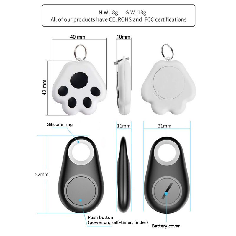 Localizador GPS antipérdida para perros y gatos, resistente al agua, portátil, inalámbrico, accesorios para mascotas._voghion.com