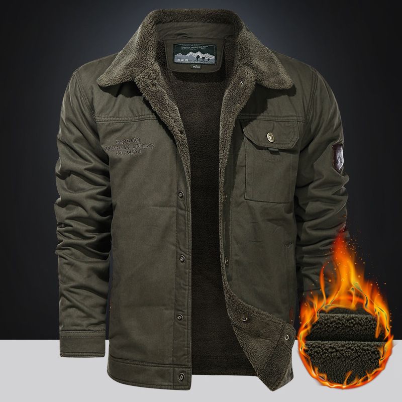 Chaqueta de invierno para hombre, acolchada de algodón grueso, nueva, de lana de cordero, de talla grande, 2025_voghion.com