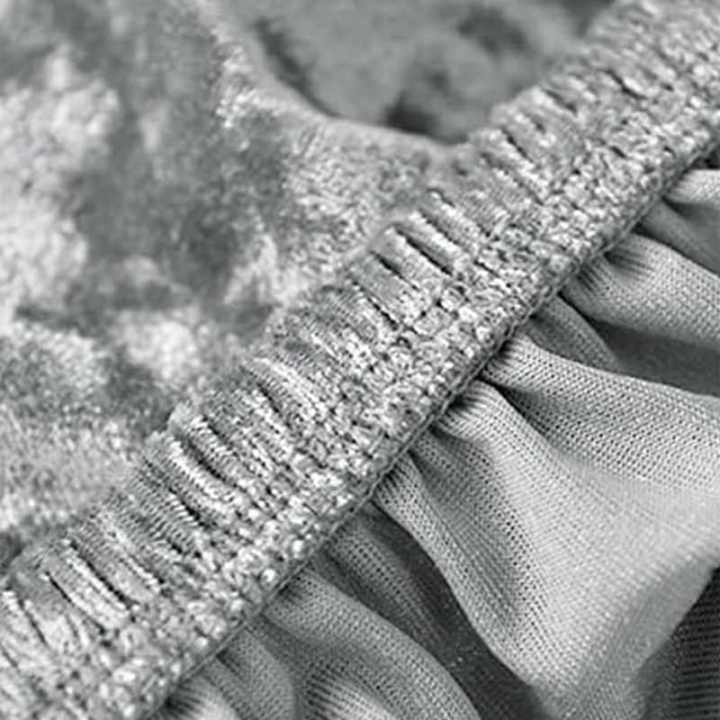 Premium Elastic Velvet Chair Cover - Gold Diamond Pattern For High Back Dining Chairs (Luxury Home & Hotel Use)_voghion.com