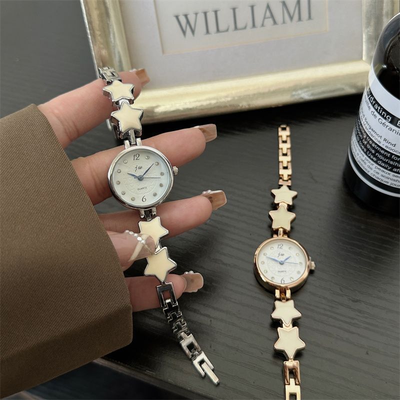 Cute Star And Moon Chain Watch For Girls Korean Version Simple Fashion Ins High-Value College Style Student_voghion.com