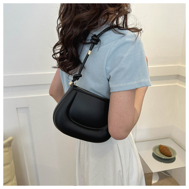Borsa a tracolla 2024 nuova PU moda popolare tinta unita temperamento ascellare borsa a tracolla alla moda da donna invernale_voghion.com
