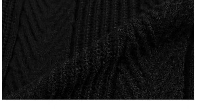 Maglione da uomo a collo alto slim fit - Pullover invernale caldo in tessuto traspirante, casual ed elegante (nero, grigio, beige)_voghion.com