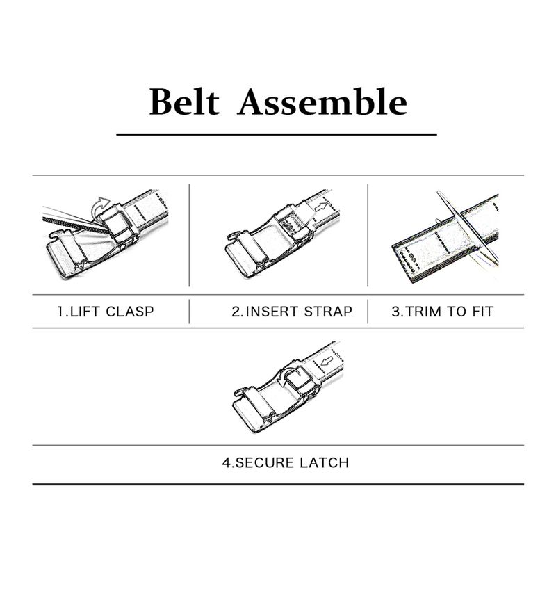 HOT Metal Automatic Buckle High Quality Leather Belts for Men Famous Brand Work Business Strap_voghion.com