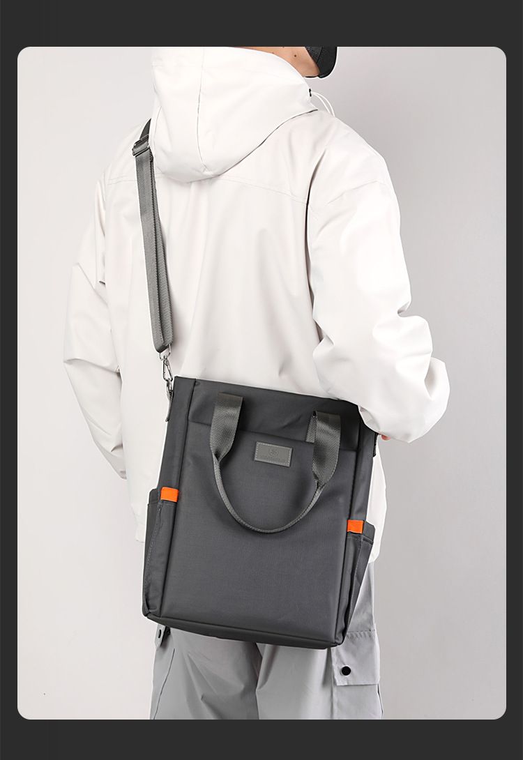 Men's Handbags Light And Large-capacity Computer Bag Men's Business Sense Canvas Hand-held Messenger Bag Leisure Shoulder Bag_voghion.com