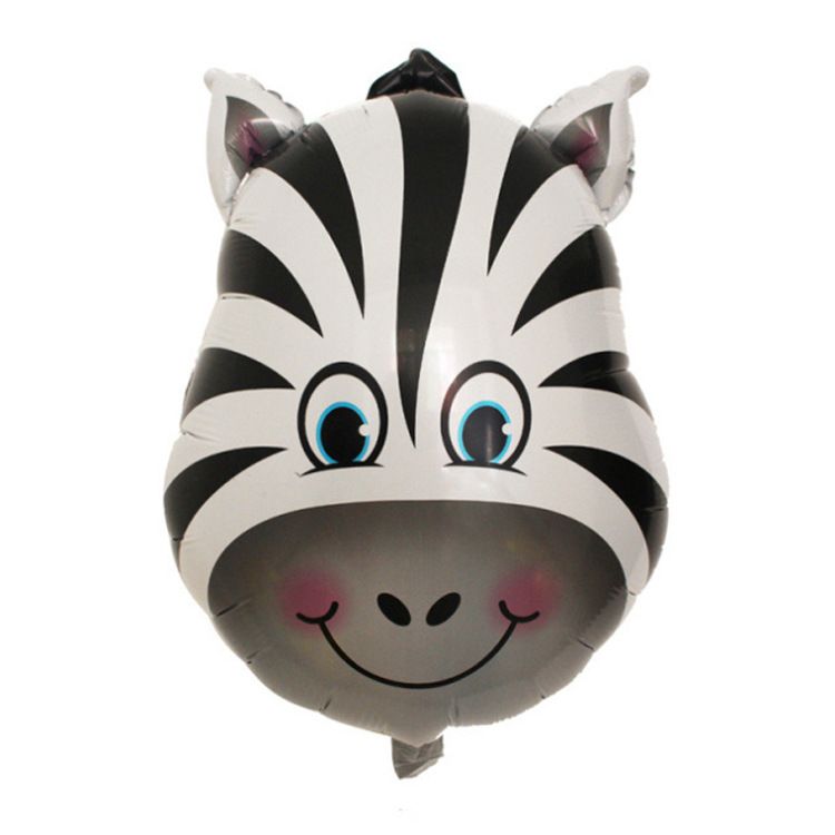 Animal Head Foil Balloons Set - Lion, Deer, Cow, Tiger, Zebra, Donkey, Monkey, Pig, Elephant & Dog Shaped Party Decorations_voghion.com
