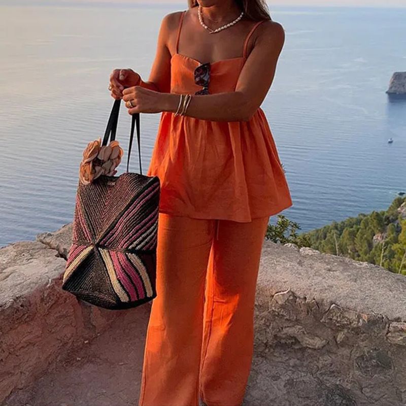 Pantaloni lunghi da pendolare eleganti in stile 2025, larghi, tinta unita, casual, da donna_voghion.com