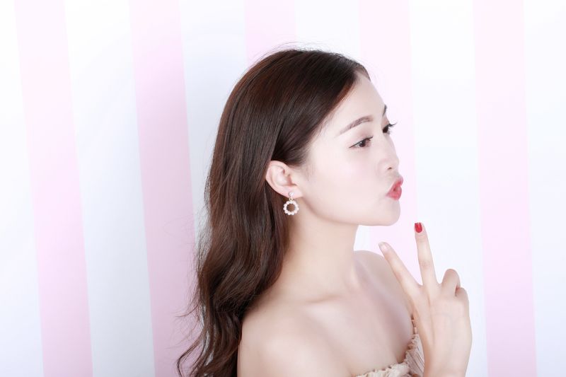 Giappone e Corea del Sud moda perla orecchini gioielli personalità temperamento triangolo rotondo quadrato geometrico orecchini all'ingrosso_voghion.com