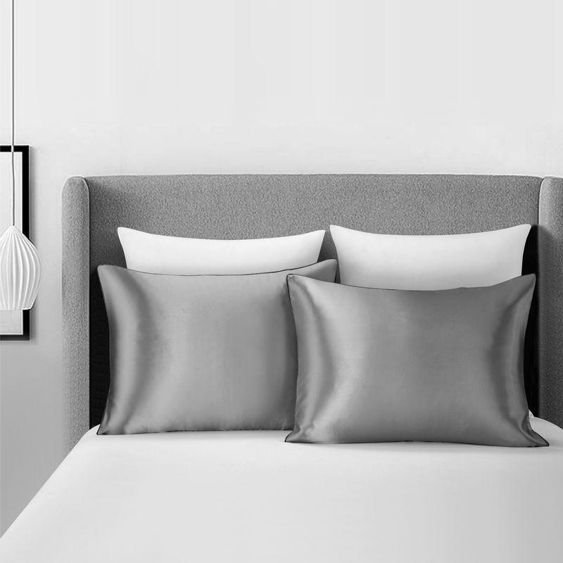 Satin Pillowcases, Similar To Silk Pillowcase 2 Pack, Solid Pillow Case For Sleeping Women With Envelope Closure_voghion.com