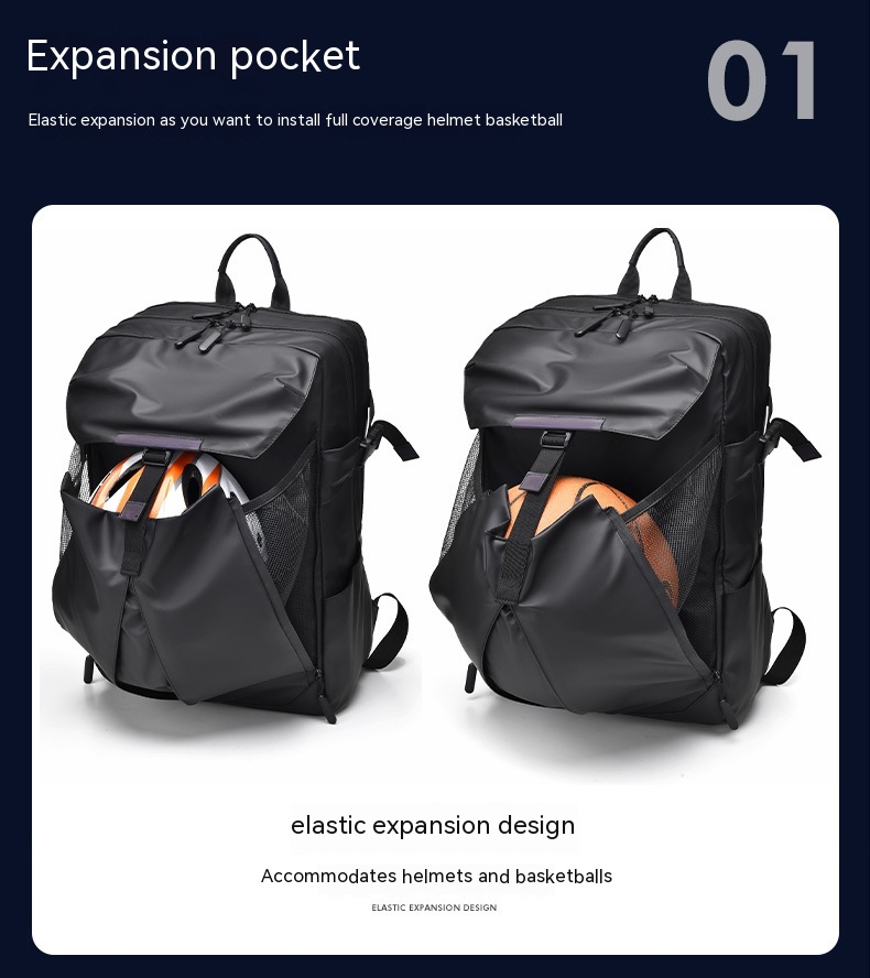 New Backpack Backpack, Cross-border Backpack, Large Capacity Wet Dry Separation Helmet Bag, Basketball Bag, Computer Bag, 17.3 Inches_voghion.com