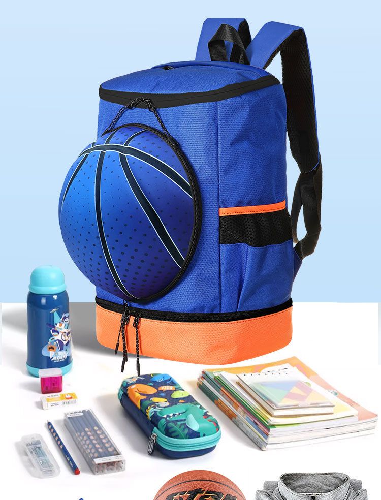 Kindersportrugzak voor basketbal en voetbal - Grote trainingstas met balcompartiment en meerdere zakken_voghion.com