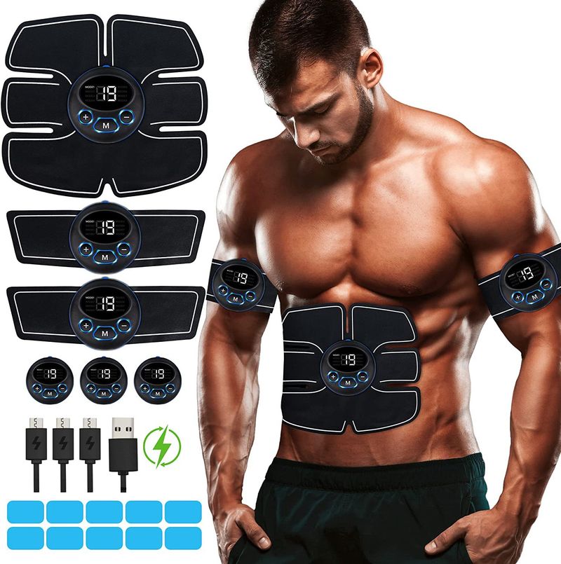 Nuovo 2023 Smart Abdominal Trainer Ricaricabile Display Luce Blu Allenamento per la Riduzione della Pancia Macchina per Bruciare i Grassi Attrezzatura per il Fitness_voghion.com