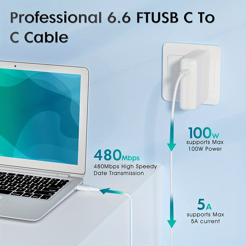 96W USB C Fast Charging For Laptop Adapter USB C Port For Book Pro/Book Air 16 15 14 13 Inch/Ipad Pro Works With Type-C_voghion.com