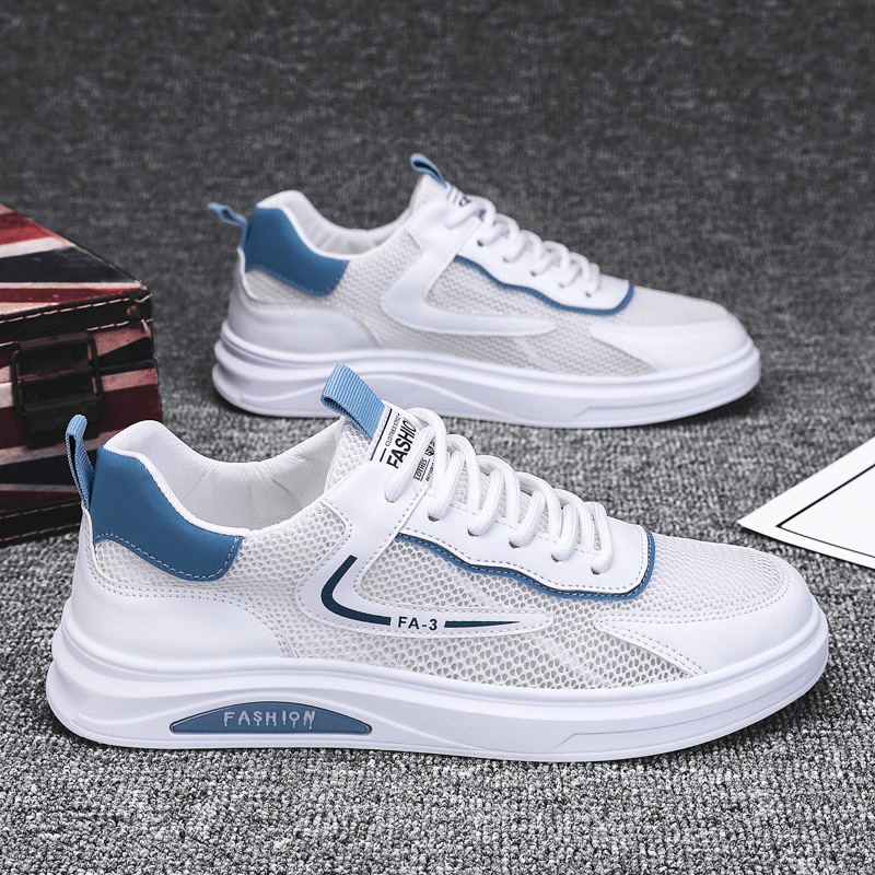2025 Neue kleine Whiteboard Sommer atmungsaktive Hohl Mesh Sport Casual Wear Resistant Herren trendige Schuhe_voghion.com