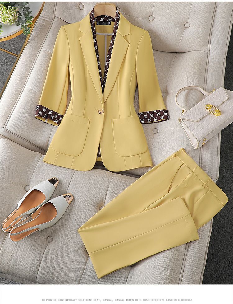 Abbigliamento da donna in primavera e in estate, temperamento alla moda, vestibilità slim, abiti professionali e casual, abbigliamento da lavoro di alta qualità per le donne_voghion.com