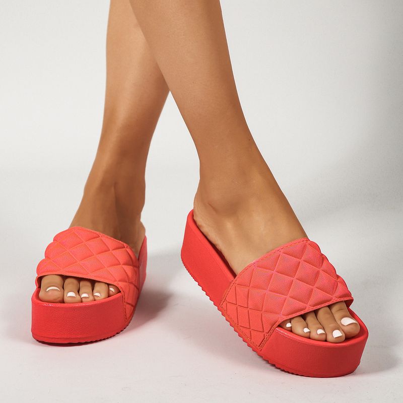 Sandali con plateau a quadri per donna, estivi, da spiaggia_voghion.com