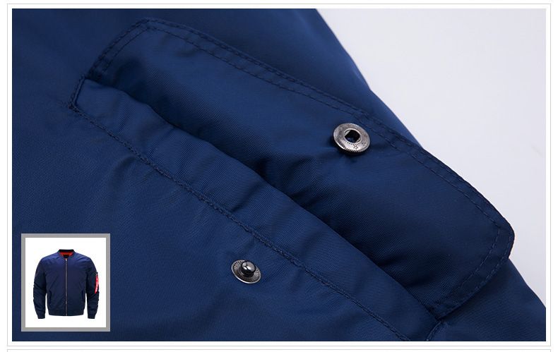 Plus Size Men's Loose Cotton Padded Bomber Jacket_voghion.com