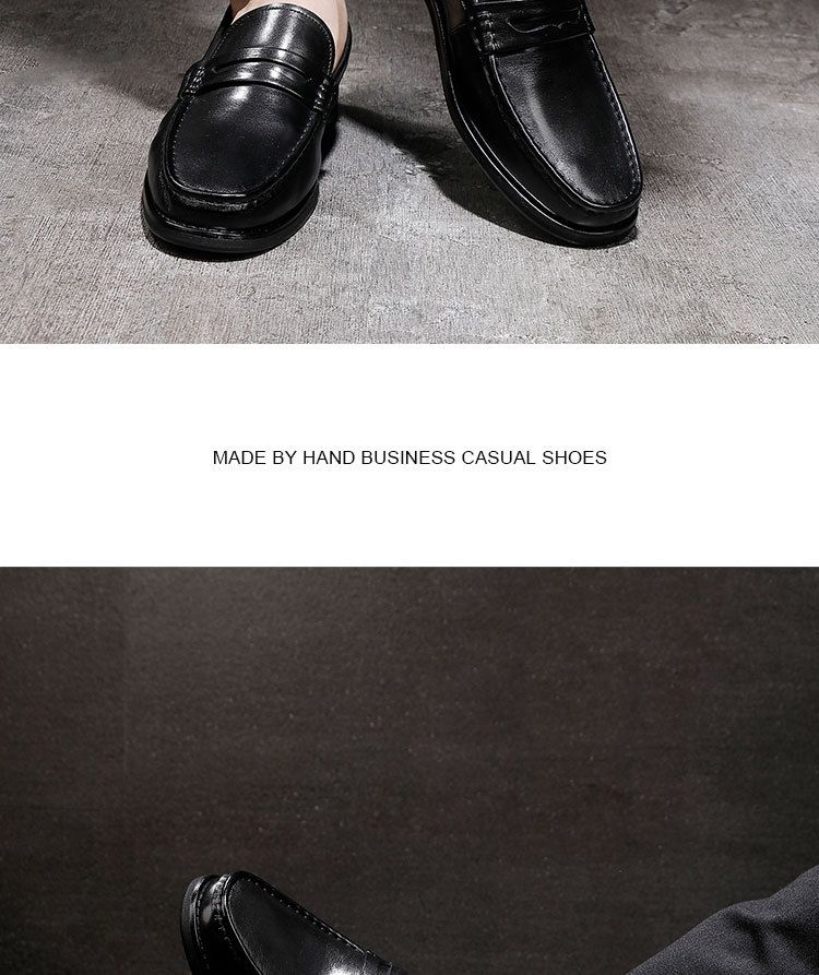 Slip-On-Loafer mit Lederlaufsohle für Herren, lässige Lederschuhe für Herren im britischen Stil, Retro-Washed-Bean-Schuhe_voghion.com