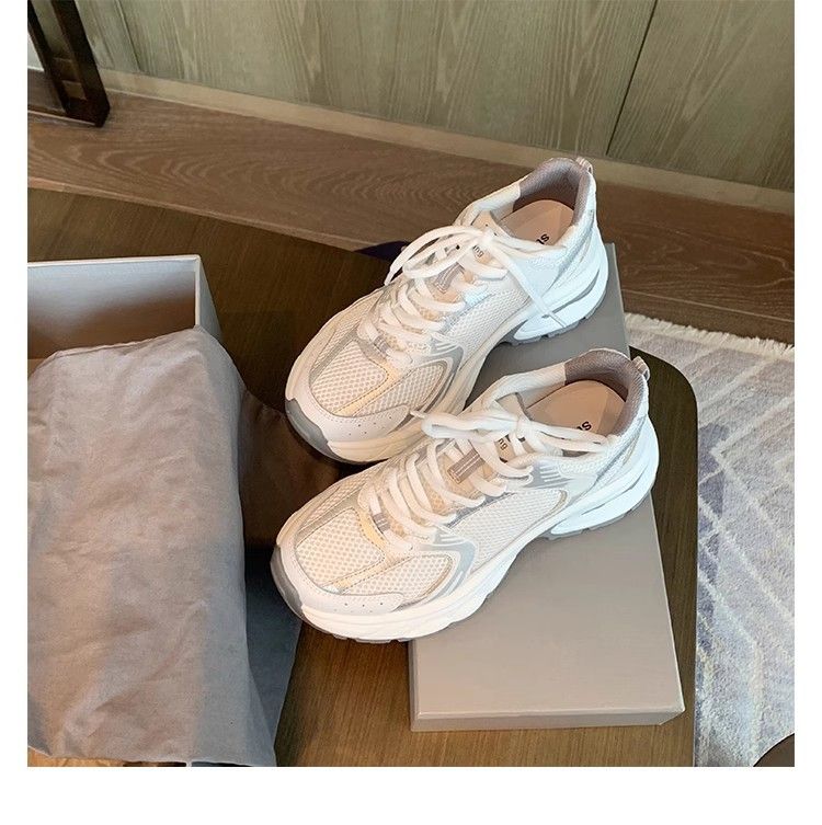 Women's Grape Mom New Style Splicing Mesh Thick Bottom Heightening Breathable Sports Style Dad Shoes For Women_voghion.com