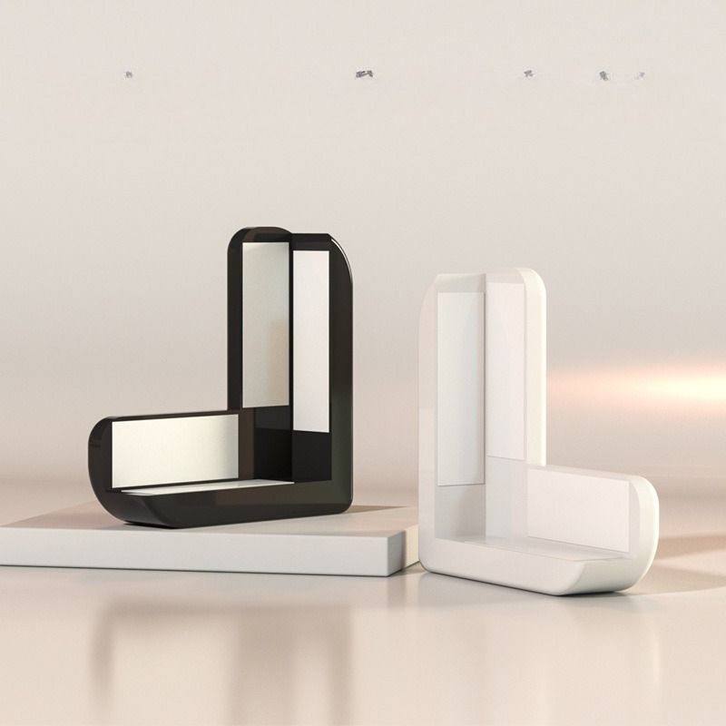 Tavolo angolare per bambini in materiale ecologico con dispositivo di protezione anticollisione agli angoli - Copertura protettiva_voghion.com