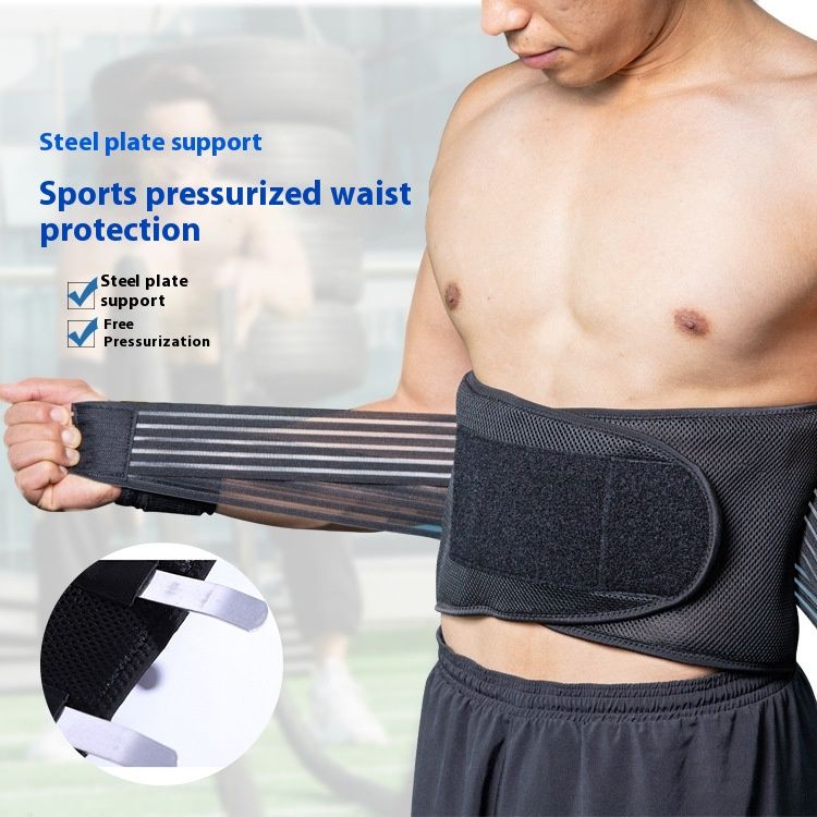 Fitness dance, sports, support, abdominal compression straps, adjustable weightlifting, steel plate, waist protection_voghion.com