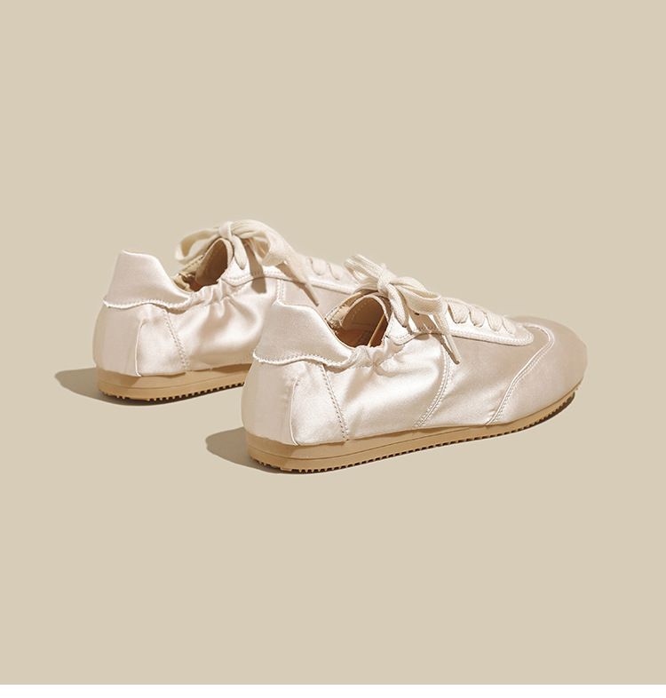 Satinschuhe im Ballettstil für Damen, Nischendesignermode, All-Match-Freizeitschuhe_voghion.com