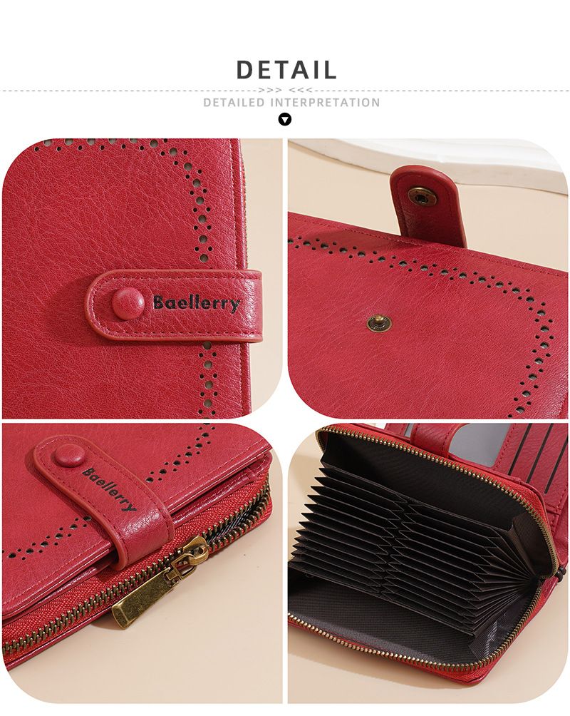 Kartentasche Kartenetuis Damen Geldbörse Weiblich High-End Retro Student Akkordeon Geldbörse Kartenhalter Mode Pu Reißverschluss Kleine Geldbörse Weiblich_voghion.com