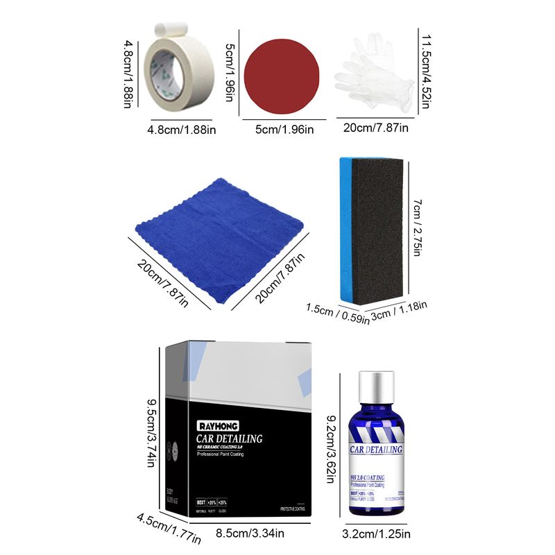 Rayhong Car Detailing Professional Paint Coating, Super Hydrophobic Crystal Plating Solution For Waterproof Nano Ceramic Refurbished Car Paint_voghion.com