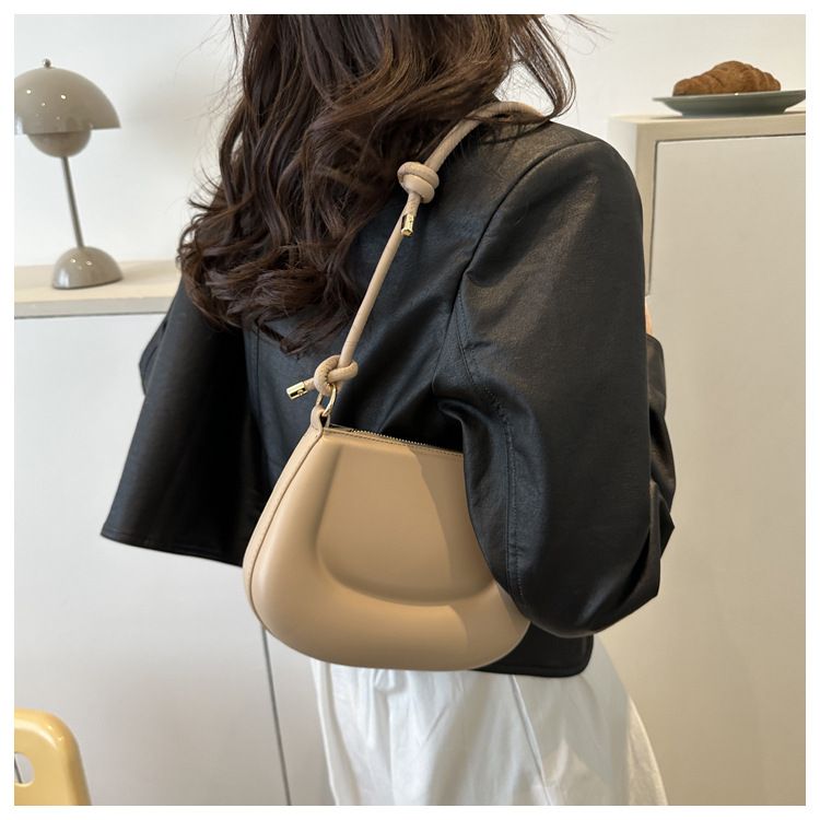 Borsa a tracolla 2024 nuova PU moda popolare tinta unita temperamento ascellare borsa a tracolla alla moda da donna invernale_voghion.com